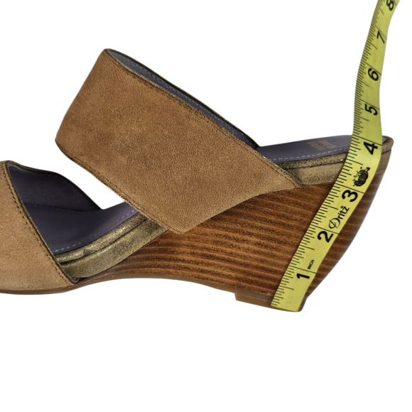 Johnston & Murphy Nisha Wedge Sandals Size 10M Brown Slide - Picture 9 of 10